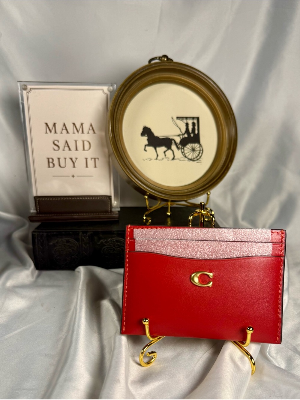 NWT Coach Essential Card Case Poppy Red CM435
